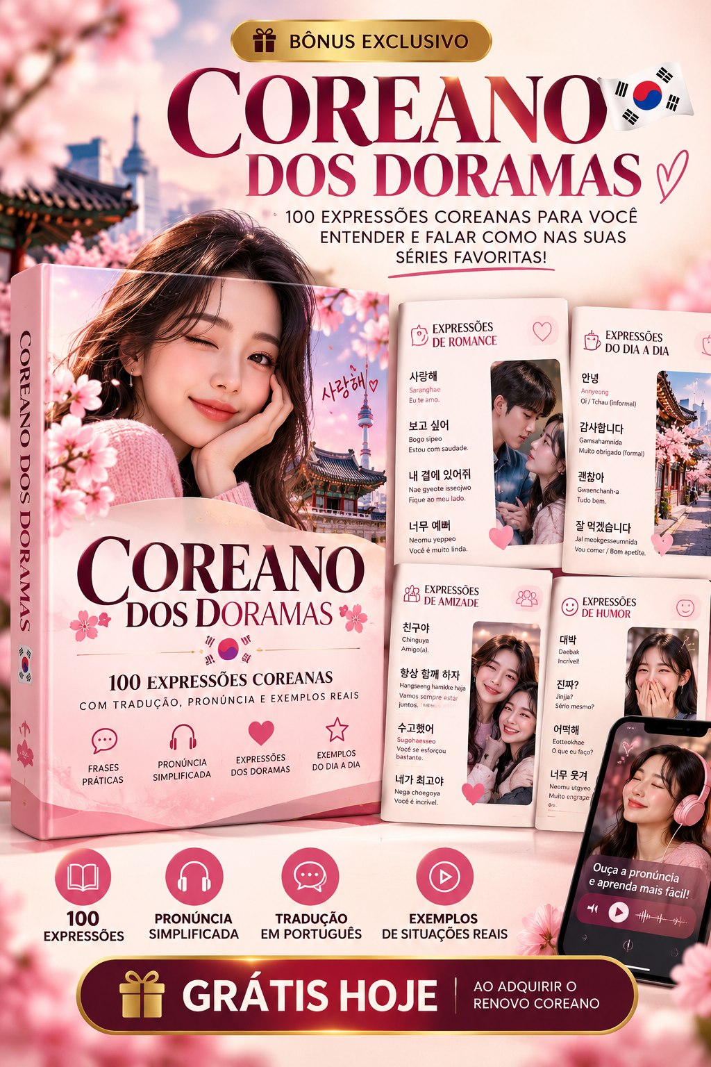 Bônus Coreano dos Doramas — 100 expressões com tradução e pronúncia