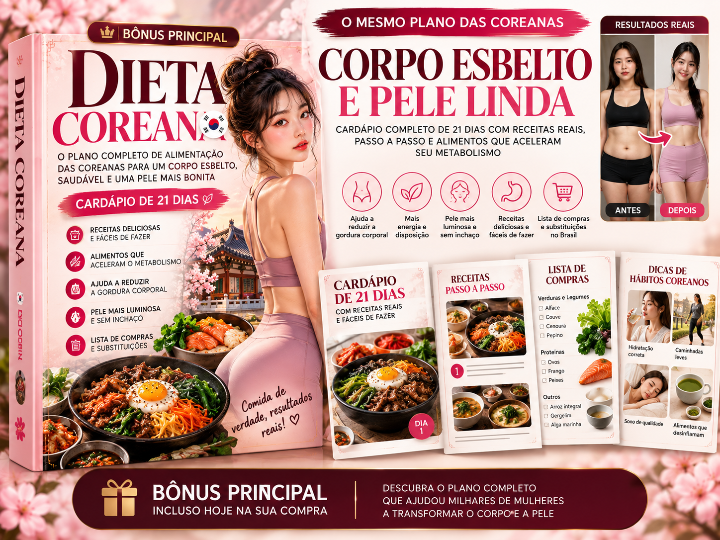 Dieta Coreana — Corpo esbelto e pele radiante · Cardápio de 21 dias
